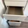 Tall White Drawer Unit with Hidden Mirror Image 6