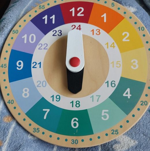 Wooden Toy  24 hour clock. ( C 5)