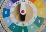 Wooden Toy  24 hour clock. ( C 5)