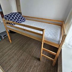 As New - Lovely Sturdy Single Wooden Mid Sleeper Bed Frame - Can Deliver
