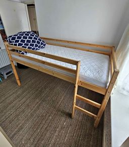 As New - Lovely Sturdy Single Wooden Mid Sleeper Bed Frame - Can Deliver