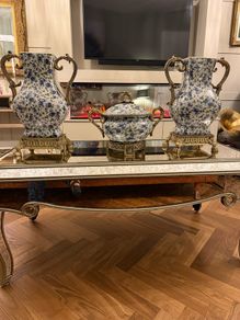 Vintage Floral Vase 3 Piece Set