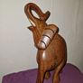 Large hand carved wooden Indian Elephant Image 2