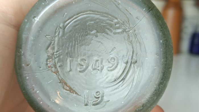 500 - J McCulloch and Sons Gerrardstown Vintage Clear Glass Cork Top Collectible Decorative Milk Bottle