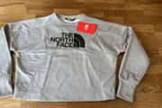 Brand New North Face Grey Cropped Sweatshirt Small