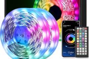LED Strip Lights 30M, Music Sync Color Changing RGB LED Strip with Remote, Sensitive Built-in Mic, App Controlled LED Lights, RGB LED Light Strip(APP+Remote+Mic)