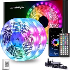 LED Strip Lights 30M, Music Sync Color Changing RGB LED Strip with Remote, Sensitive Built-in Mic, App Controlled LED Lights, RGB LED Light Strip(APP+Remote+Mic)