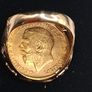 full sovereign mounted in 9ct gold ring Image 3