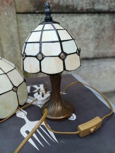 Vintage Table Lamps & Ceiling Shade Set
