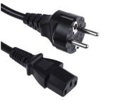 main image for ad 4 x 1m power cords, C13 to European Plug (CEE 7/7)