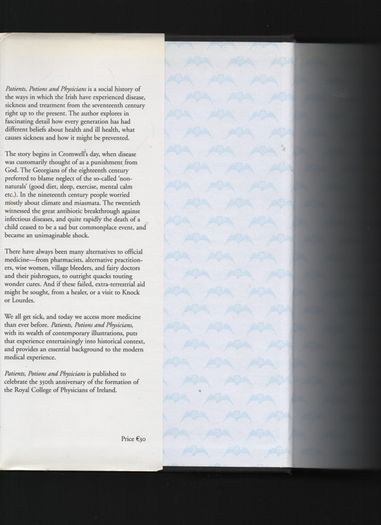 Patients Potions & Physicians. A Social History of Medicine in Ireland. Tony Farmar