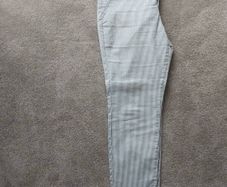 D Jeans Stripe Cotton Capris Sz UK14