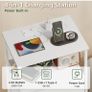 3 Drawers Chest of Drawers for Bedroom with Charging Station and LED Light Image 4