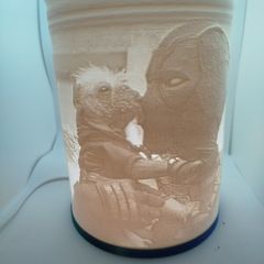 Large Deadpool & Wolverine LED Colour Changing Lithophane Lamp