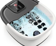 Foot Spa, Foot Bath Massager with Heater Bubbles Vibration Auto & Manual Electric Temperature Control, Pedicure Pumice Stone, Warm Soak Relief with 22 Removable Rollers and 264 Massage Nodes (FREE POSTAGE)