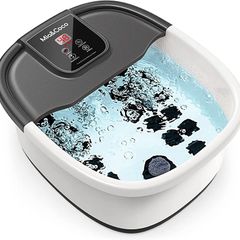 Foot Spa, Foot Bath Massager with Heater Bubbles Vibration Auto & Manual Electric Temperature Control, Pedicure Pumice Stone, Warm Soak Relief with 22 Removable Rollers and 264 Massage Nodes (FREE POSTAGE)
