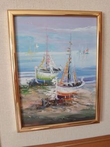 NO 12 ---TWO  Oil painting of sea scapes