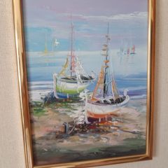NO 12 ---TWO  Oil painting of sea scapes