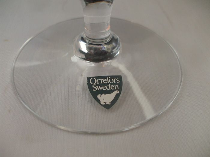 SALE!  ORREFORS Sweden Whiskey / Brandy / Cognac Clear Crystal Snifter Glasses - set of 2