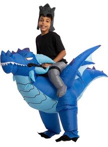 Halloween Inflatable Costume Ride An Ice Dragon Inflatable Costume Blue Unisex (FREE POSTAGE)
