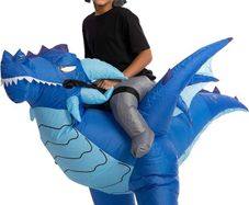 Halloween Inflatable Costume Ride An Ice Dragon Inflatable Costume Blue Unisex (FREE POSTAGE)