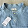 NEW F&F Mens 3XL Blue 100% Cotton Grandad Collar Shirt Image 5