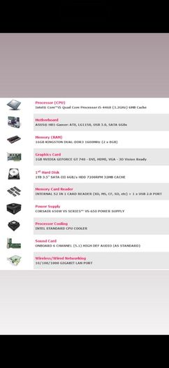 Custom Built Pc H81-Gamer ATX LG1150