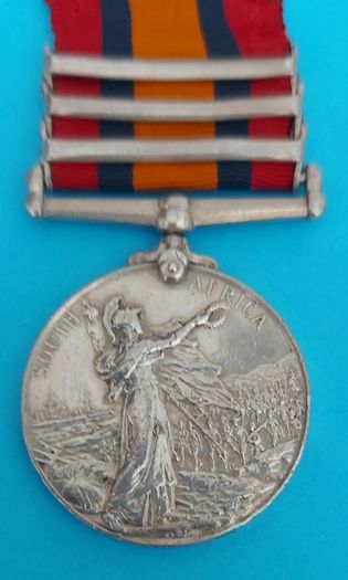 Victorian Queen South Africa Medal 3 bars 1st Essex Reg
