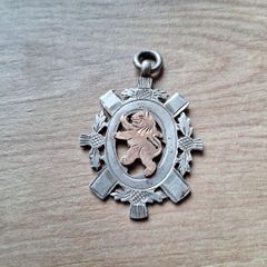 Chester Sterling Silver & 9k Rose Gold Fob(10 grams)