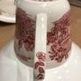 Vintage Royal Tudor Ware "Olde England" Pink / Red Transferware Teacup & Saucer Set Image 7