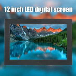 12 inch Digital Photo Frame with Holder & Remote Control, Allwinner F16 Program, Support SD / MMC / USB Flash Disk (Black)