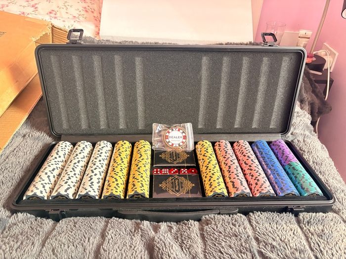 Full Poker Chip Set in display case
