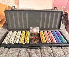 Full Poker Chip Set in display case