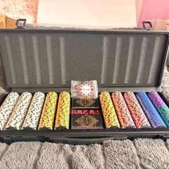 Full Poker Chip Set in display case