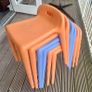 Vintage Atomic Style 1990s YUYU Maris Made in Italy stackable chairs Image 7