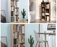 New 7 Compartment Bookcase Display (Colour Choice) - FREE P&P