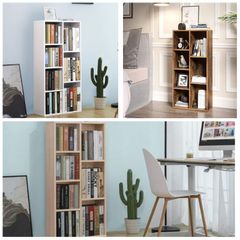 New 7 Compartment Bookcase Display (Colour Choice) - FREE P&P