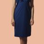 Gerard V-Neck Ruffle Cap Sleeve Sheath Midi Dress Image 3