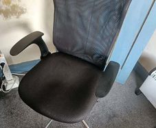 Office chair foldable retractable arm rests mesh back