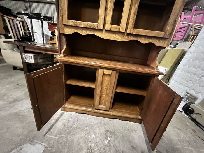 Large Traditional Pine Kitchen Dresser. Restoration or Upcycling Project 90