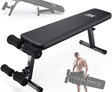 Adjustable Weight Bench Home Gym Weight Lifting & Sit Up Abdominal Bench Flat Exercise Workout Bench