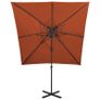 Cantilever Umbrella with Double Top Terracotta 250x250 cm Image 4