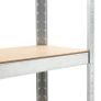 Storage Shelves 3 pcs Silver 75x30x172 cm Steel and MDF Image 7