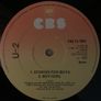 U2 - "Three" - 12" Vinyl from 1979 - CBS 12-7951 - Third Release - Custom CBS Sleeve, CBS Sunburst Labels Image 6