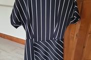 Ladies Navy and White Striped Dress NEW Size 10