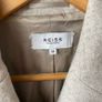 Reiss Tailored Double Breasted Wool Blend Coat Light Gray Melange (Size M) Like New Image 5