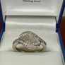 Diamonds Beautiful White Diamond Ring in Rhodium Overlay Sterling Silver Image 6