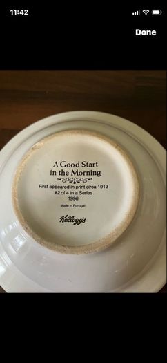 Vintage Kelloggs Bowls