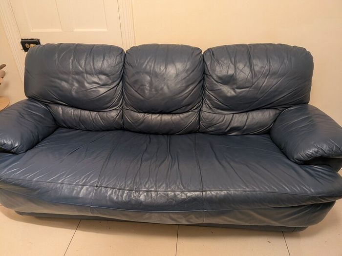 Free 3-seater leather sofa