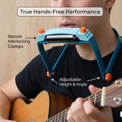 Harmonica Desktop Holder - "Blues-Bar" Organizer for 10-Hole Diatonic Harps - Fits Hohner, Lee Oskar, Suzuki - Studio & Desk Display - Set of 5/7/12